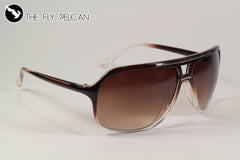 Scarface Tony Montana Gradient Brown Espresso Aviator Sunglasses