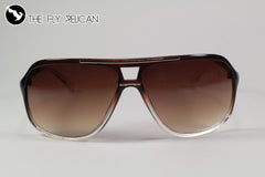 Scarface Tony Montana Gradient Brown Espresso Aviator Sunglasses
