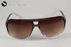 Scarface Tony Montana Gradient Brown Espresso Aviator Sunglasses