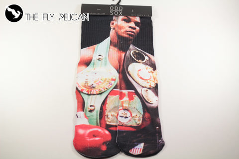 Odd Sox Iron Mike Tyson the Champ Sublimation Crew Socks