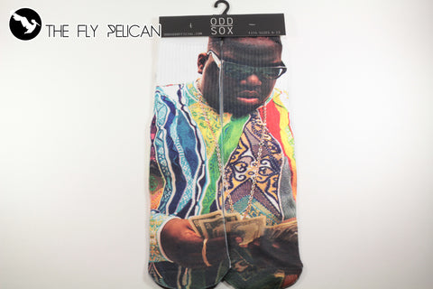 Odd Sox Biggie Smalls Countin' Money Sublimation Crew Socks