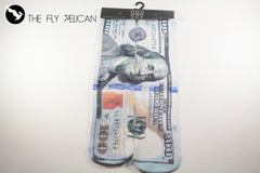 Odd Sox Benjamin Franklin Hundred Dollar Bill Sublimation Crew Socks